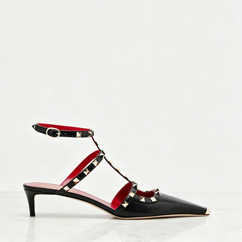 Women'S Shoes Quality - Giày sandal gót thấp, mũi vuông,