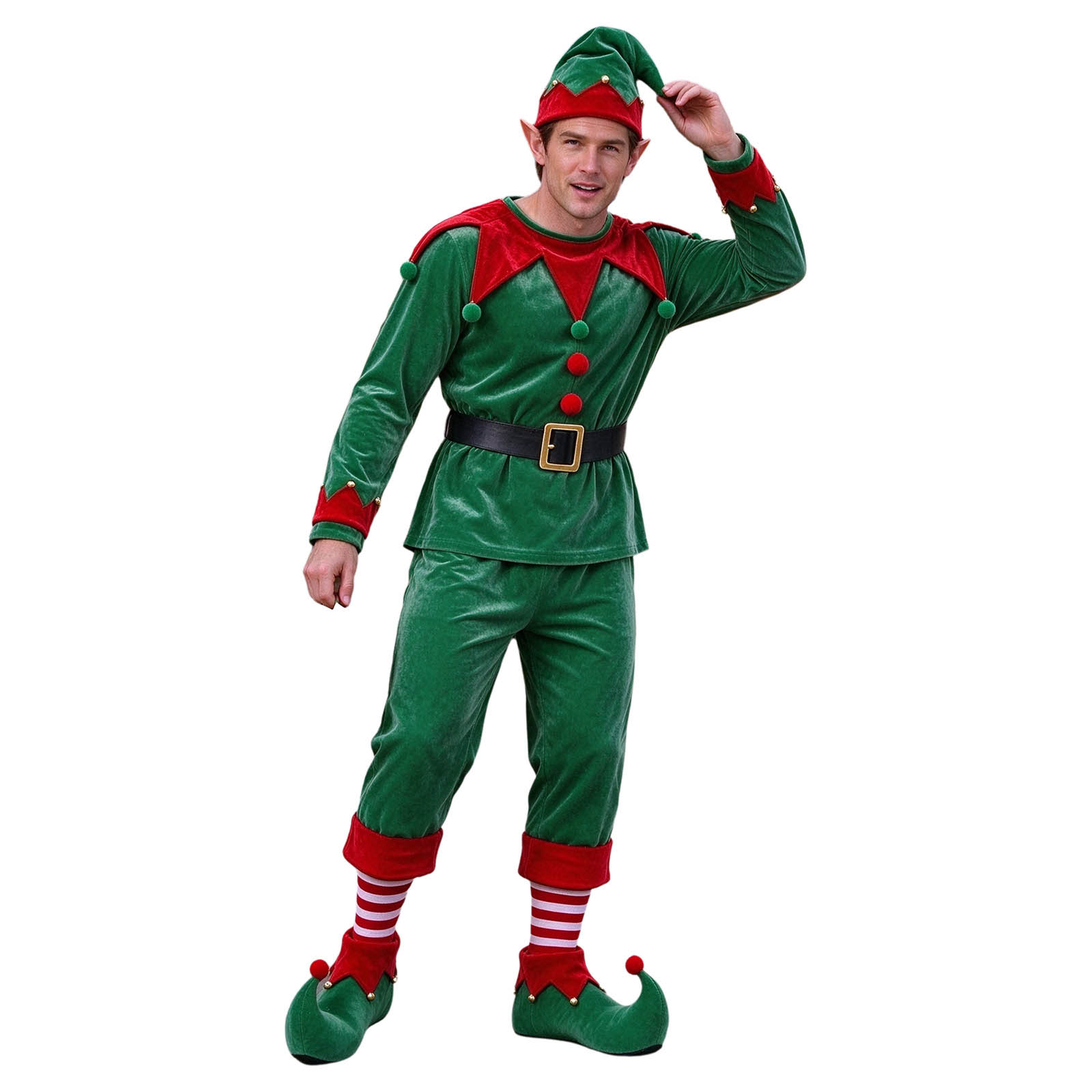 Unisex Xmas Velvet Elf Outfit  - đánh giá và giá Women Shoes Xxl