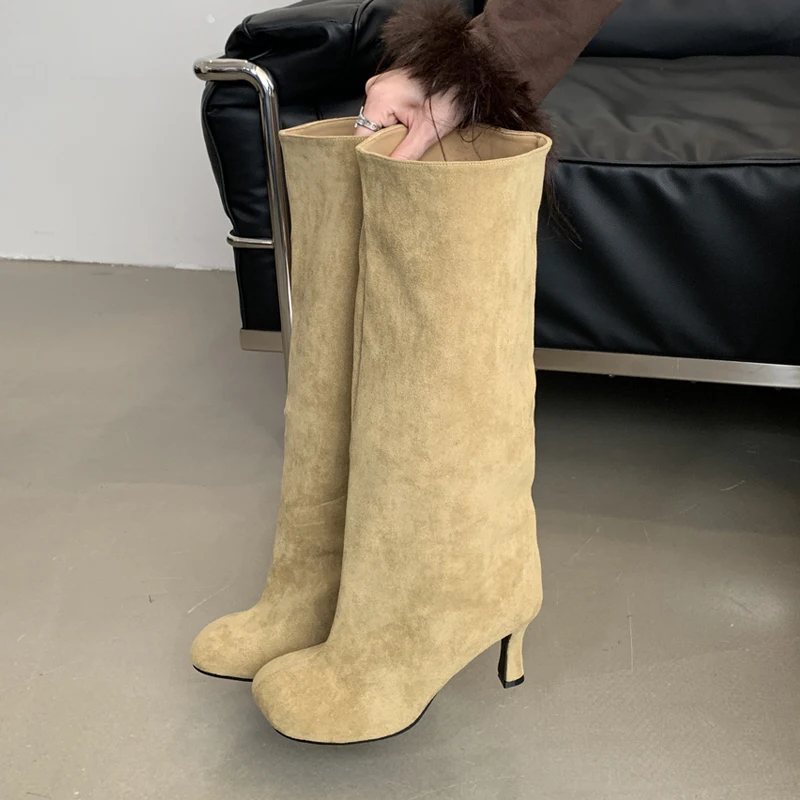Bốt nữ cao đến đầu gối mũi trò - đánh giá và giá Knee High Boots Women