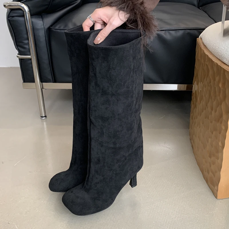 Bốt nữ cao đến đầu gối mũi trò - đánh giá và giá Knee High Boots Women