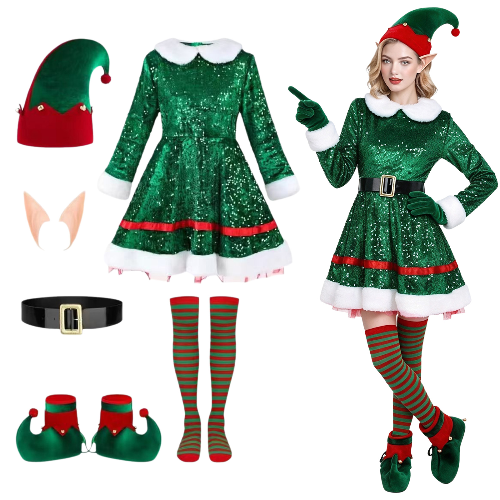 Elf Cosplay Dress Suit Christm - đánh giá và giá Women Shoes Xxl