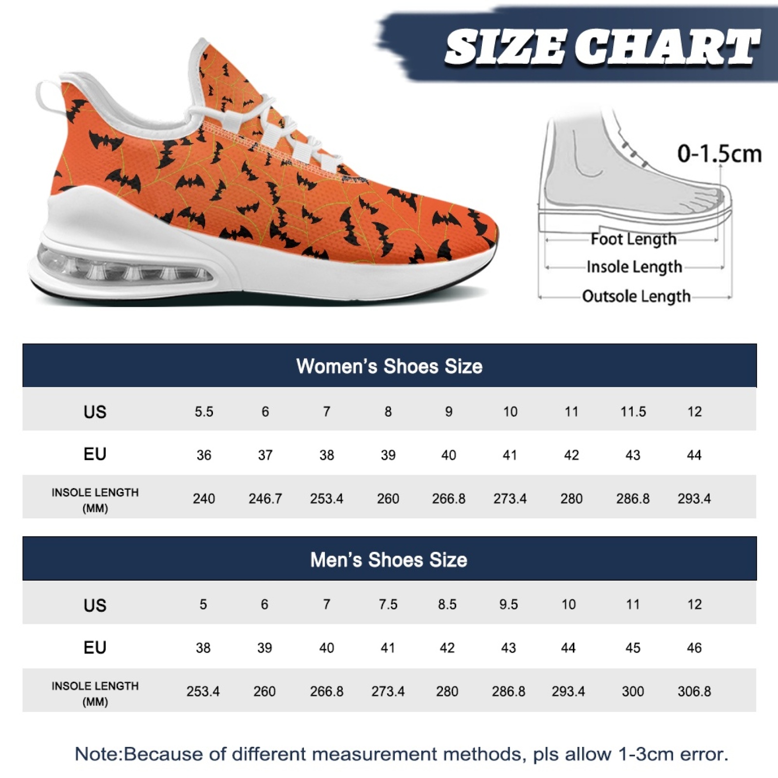 PENSTROLL Halloween Bat Cobweb - đánh giá và giá Women Shoes Tennis