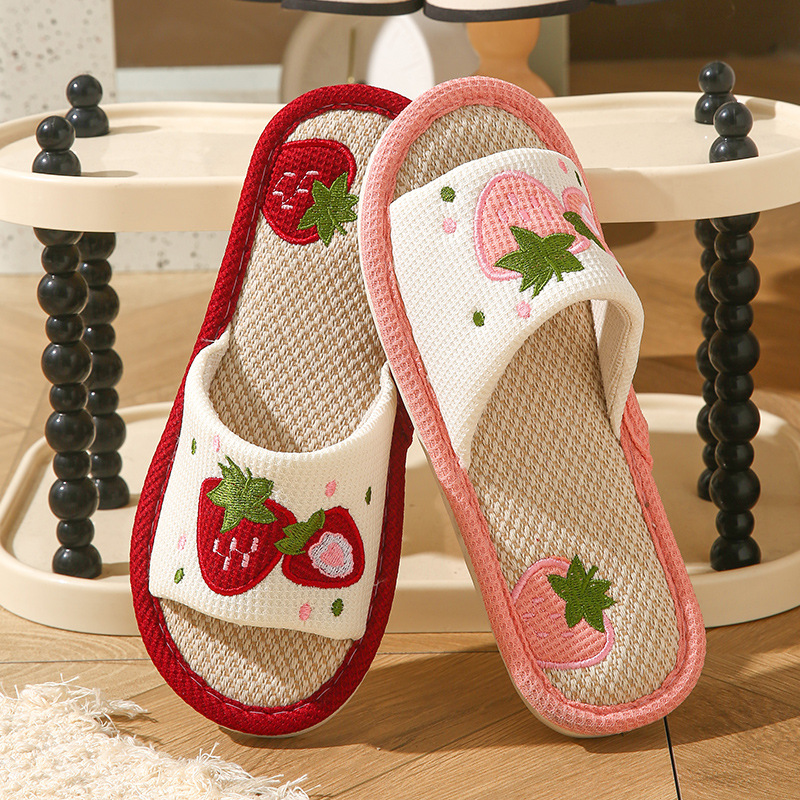 Strawberry Linen Women Slipper - đánh giá và giá Mule Slip On