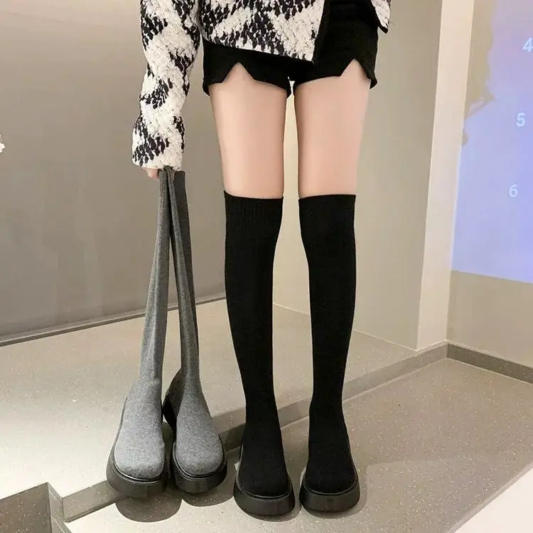 Women's Thick Sole Knee-High E - đánh giá và giá Sock Boot Women
