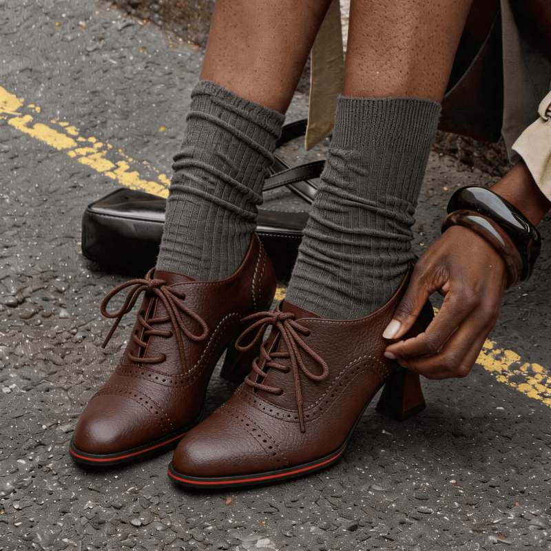Women’s Faux Leather Brogue Ox - đánh giá và giá Oxford Lace Up Women
